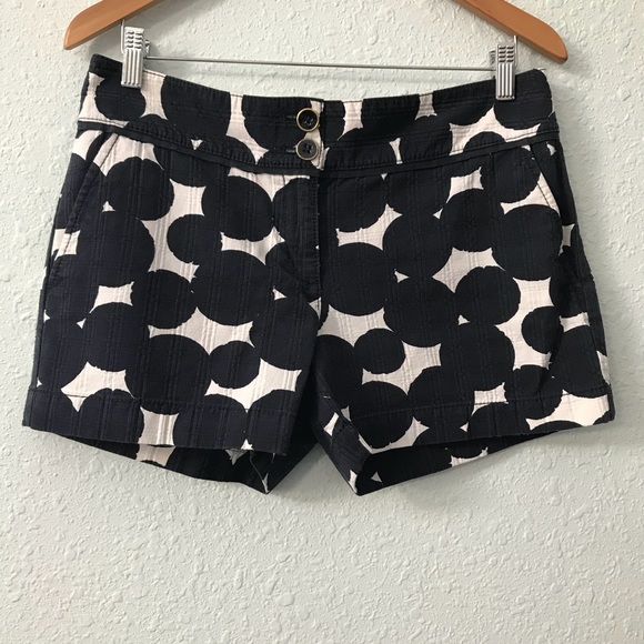 LOFT Pants - LOFT giant polka dot navy & white shorts size 6